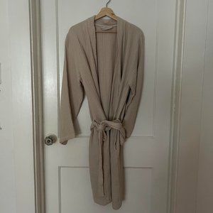 large parachute brand bathrobe in oatmeal color